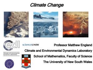 Some issues re. climate science - School of Mathematics and Statistics