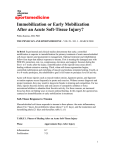 Immobilization or Early Mobilization After an Acute Soft