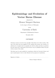 Epidemiology and Evolution of Vector Borne Disease