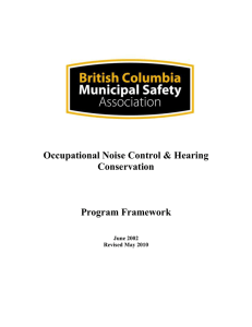 Noise Control - BC Municipal Safety Association
