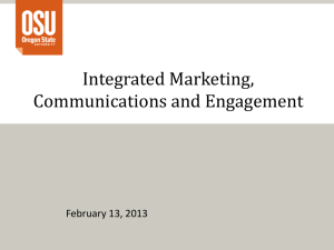 Integrated Marketing, Communications and Engagement