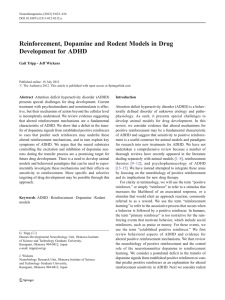 Reinforcement, Dopamine and Rodent Models in Drug