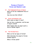 Preview of Period 5: Forces and Newton`s Laws