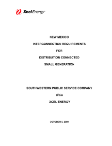 Xcel Energy New Mexico Interconnection Manual