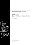 JDBC™ 2.0 (Java Database Connectivity)