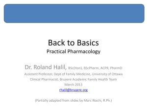 Basics Pharmacology Review