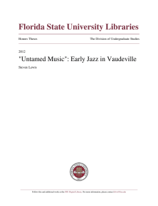 "Untamed Music": Early Jazz in Vaudeville - DigiNole!