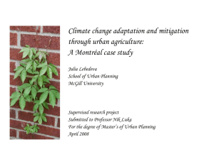 Climate change adaptation and mitigation through