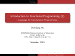 Introduction to Functional Programming (1)