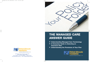 THE MANAGED CARE ANSWER GUIDE