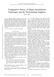 Comparative Survey of Object Serialization Techniques