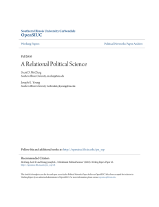 A Relational Political Science - OpenSIUC