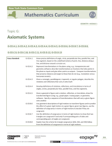 Geometry Module 1, Topic G, Overview