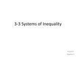 3-3 Systems of Inequality