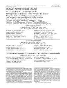 ACC/AHA/ESC Guidelines for the Management of