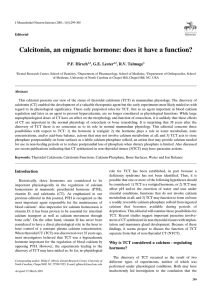 Calcitonin, an enigmatic hormone: does it have a function?