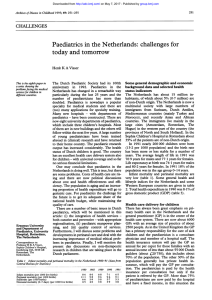 Paediatrics in the Netherlands - Archives of Disease in Childhood