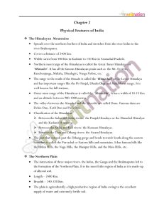 Chapter 2 Physical Features of India