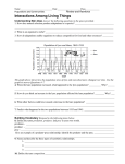 Interactions Among Living Things