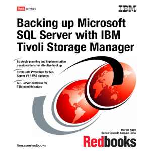 Backing up Microsoft SQL Server with IBM Tivoli