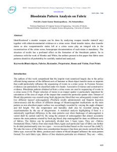 Bloodstain Pattern Analysis on Fabric