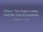 China, The Indus Valley, and the Indo-Europeans