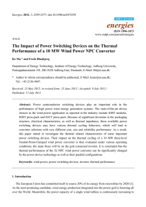 The Impact of Power Switching Devices on the Thermal