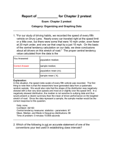 Report of ______ for Chapter 2 pretest