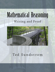 Mathematical Reasoning: Writing and Proof