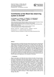 Contribution of the Black Sea observing system to ECOOP