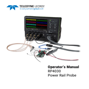 RP4030 Power Rail Probe Operator`s Manual