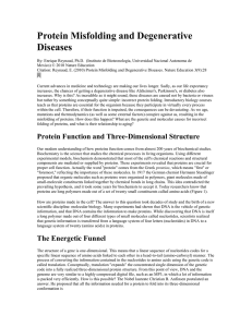 Protein Misfolding and Degenerative Diseases