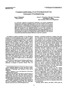 Counterconditioning of an Overshadowed Cue Attenuates