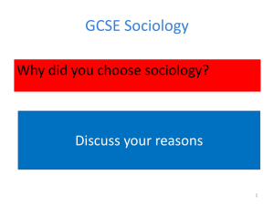 GCSE Sociology - Walkden High School