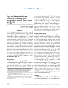 Spectral Domain Optical Coherence Tomography Imaging of Retinal