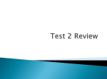 Test 2 Review - Chemistry