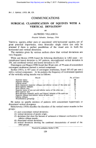 Surgical Classification of Squints with a Vertical Deviation