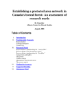 Establishing a protected area network in Canada`s