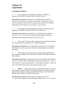 Chapter 24 Capacitance