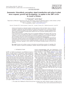 biosynthesis, perception, signal transduction and action