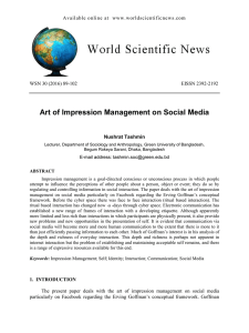 Art of Impression Management on Social Media