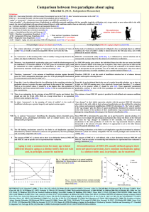 Comparison between two paradigms about aging, poster in ppt