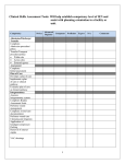 Clinical Skills Assessment Tools: Will help establish competency
