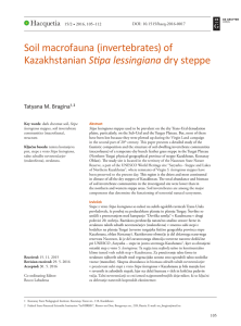 Soil macrofauna (invertebrates) of