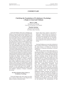 Clarifying the Foundations of Evolutionary Psychology: A Reply to