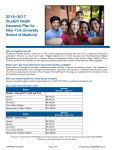 2016–2017 Student Health Insurance Plan for New York University