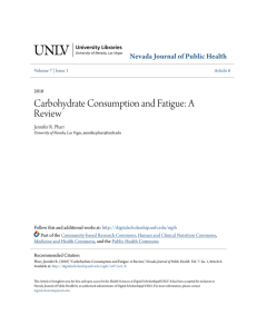 Carbohydrate Consumption and Fatigue