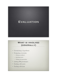 Evaluation