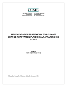 Implementation Framework for Climate Change Adaptation Planning
