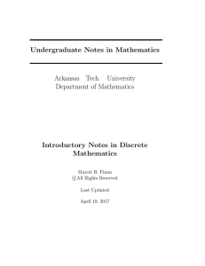 Introductory Notes in Discrete Mathematics